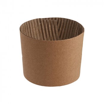 1000 Stk. Becherbanderolen Bechermanschetten braun für Becher Ø 80 mm Jackets